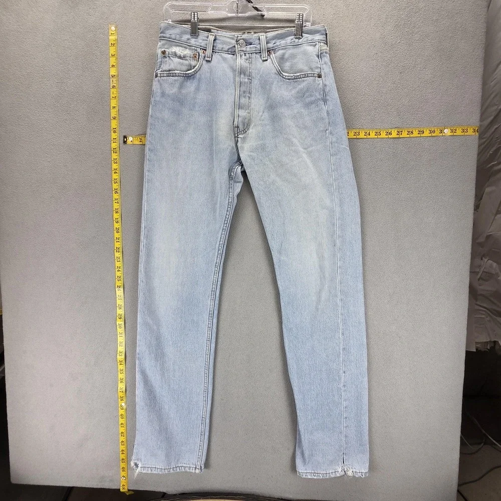 Vintage Levis 501 Jeans Mens Blue Straight Button Fly Made in USA Fits 30x34
